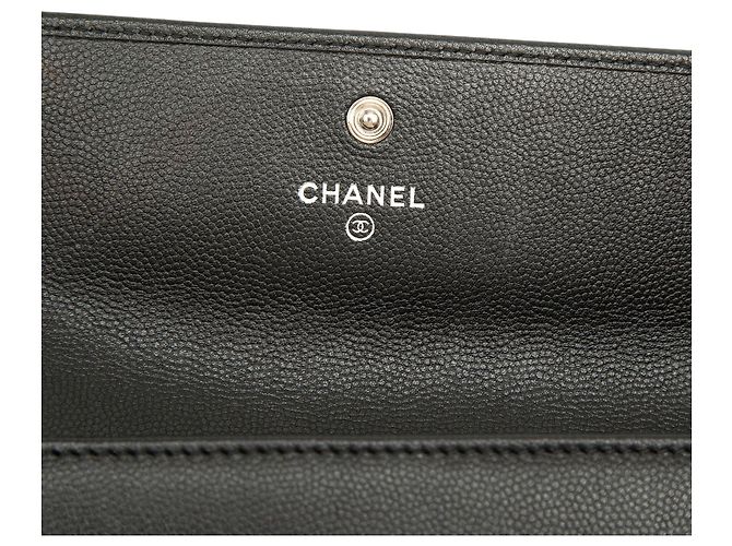 Cartera larga Chanel CC Caviar Flap negra Negro - vista 5