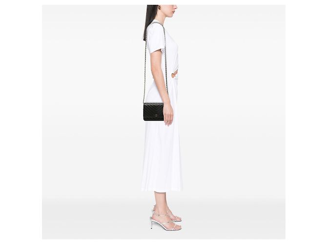 Borsa a tracolla Chanel CC Chevron Caviar Wallet On Chain Nera Nero - vista 6