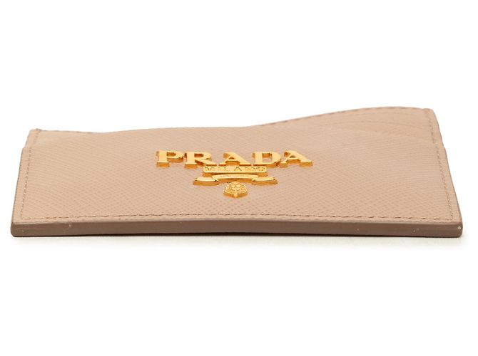Portacarte Prada Saffiano Marrone - vista 3