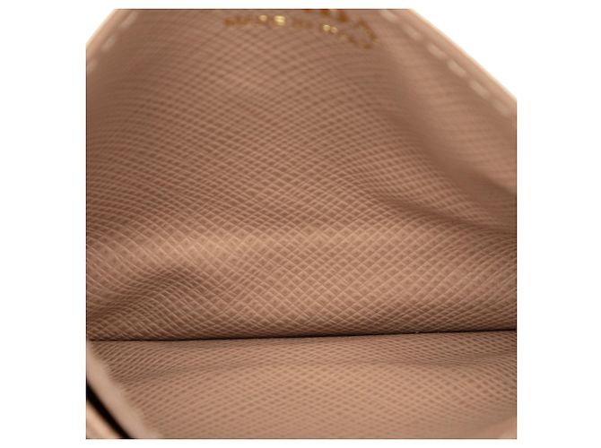 Portacarte Prada Saffiano Marrone - vista 4
