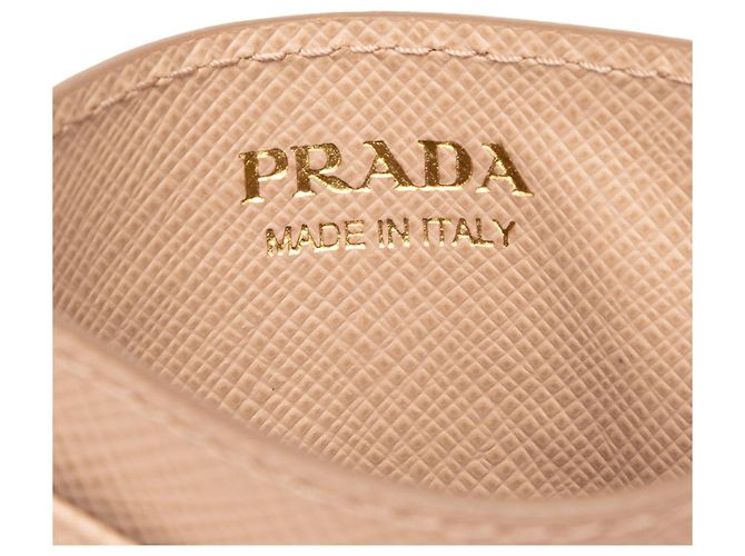 Portacarte Prada Saffiano Marrone - vista 5