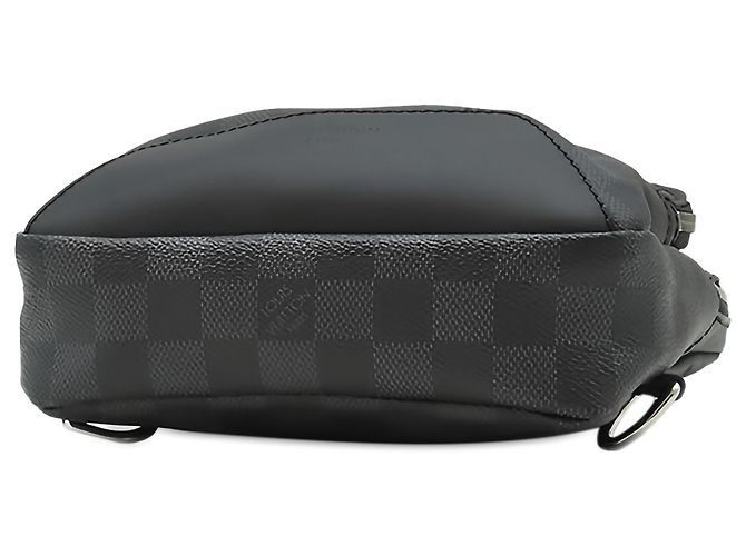 Borsa a tracolla Louis Vuitton Avenue Sling Damier Graphite Nera Nero - vista 3