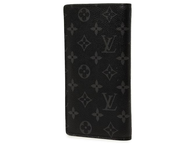 Black Louis Vuitton Monogram Eclipse Brazza Long Wallet - view 2