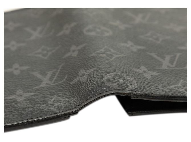 Black Louis Vuitton Monogram Eclipse Brazza Long Wallet - view 7