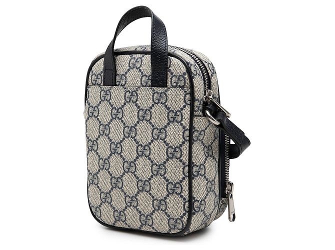 Beige Gucci Mini GG Supreme Web Ophidia Satchel - Ansicht 2