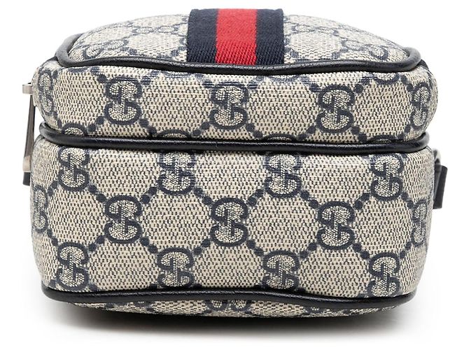Beige Gucci Mini GG Supreme Web Ophidia Satchel - Ansicht 3