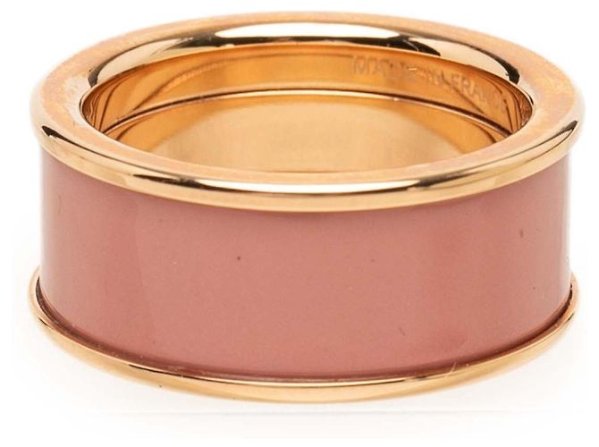 Ring Anello Hermès Medium Gold Plated Enamel H Diamant Uni Oro D'oro - vista 3