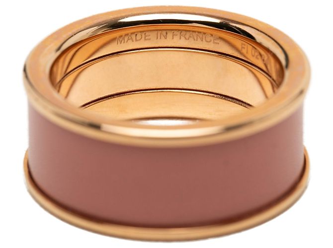 Ring Anello Hermès Medium Gold Plated Enamel H Diamant Uni Oro D'oro - vista 4