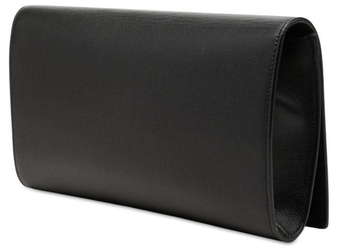 Autre Marque Clutch Saint Laurent Belle De Jour Large in pelle di vitello monogrammata nera Nero - vista 2