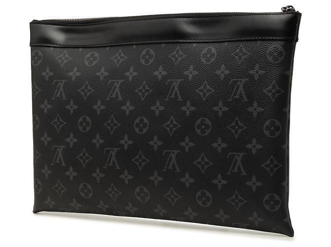 Bolso de mano Louis Vuitton Monogram Eclipse Discovery Pochette GM negro - vista 2