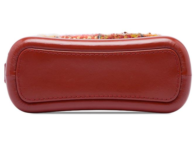 Borsa a tracolla Gabrielle Small in tweed e nappa rossa Chanel Rosso - vista 3