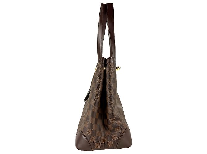 Saco Tote Louis Vuitton Damier Ebene Hampstead MM Castanho Marrom - vista 14