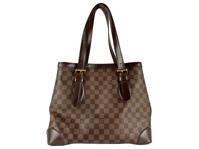 Saco Tote Louis Vuitton Damier Ebene Hampstead MM Castanho Marrom - vista 2