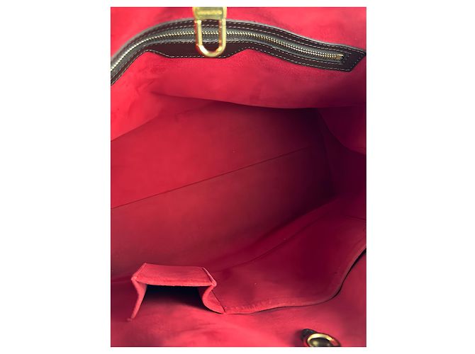 Saco Tote Louis Vuitton Damier Ebene Hampstead MM Castanho Marrom - vista 4
