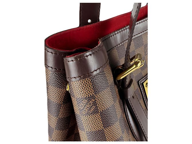 Saco Tote Louis Vuitton Damier Ebene Hampstead MM Castanho Marrom - vista 8