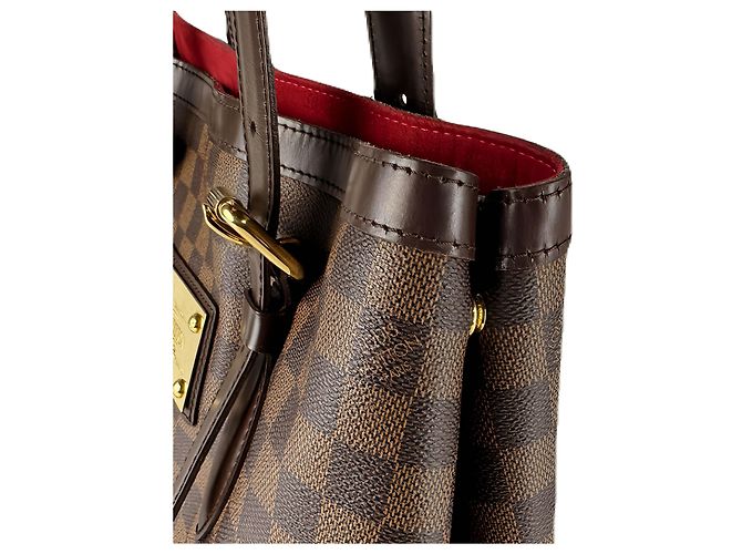 Saco Tote Louis Vuitton Damier Ebene Hampstead MM Castanho Marrom - vista 9