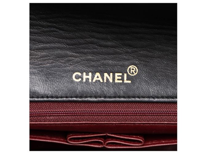 Schwarze Chanel CC Quilted Lambskin Full Single Flap Schultertasche - Ansicht 5