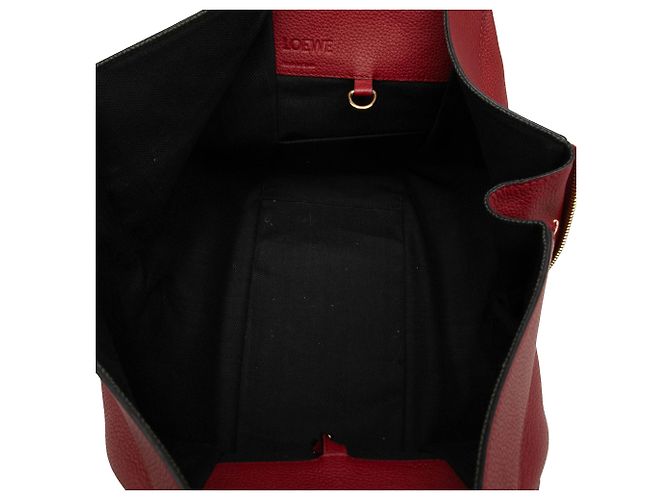 Bolso Satchel Hammock LOEWE Small de piel de becerro rojo Roja - vista 4
