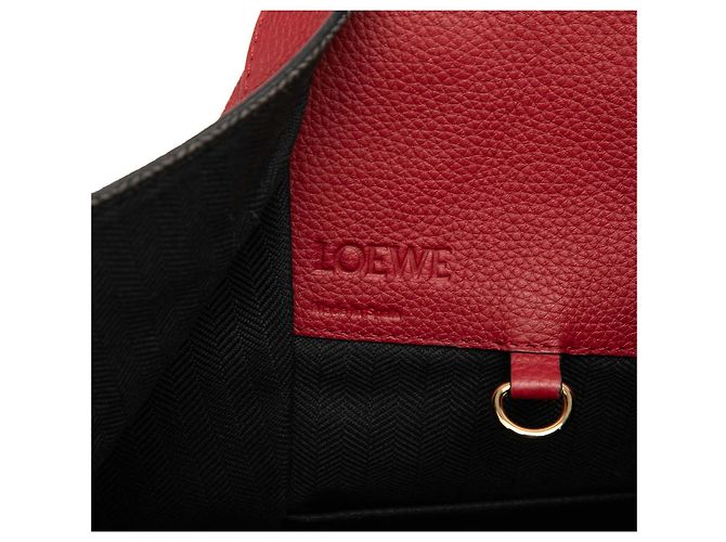 Bolso Satchel Hammock LOEWE Small de piel de becerro rojo Roja - vista 5