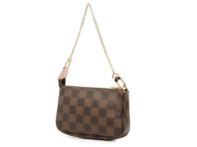 Mini Pochette Accessoires Louis Vuitton Damier Ebene Vivienne Holiday Marrone - vista 2