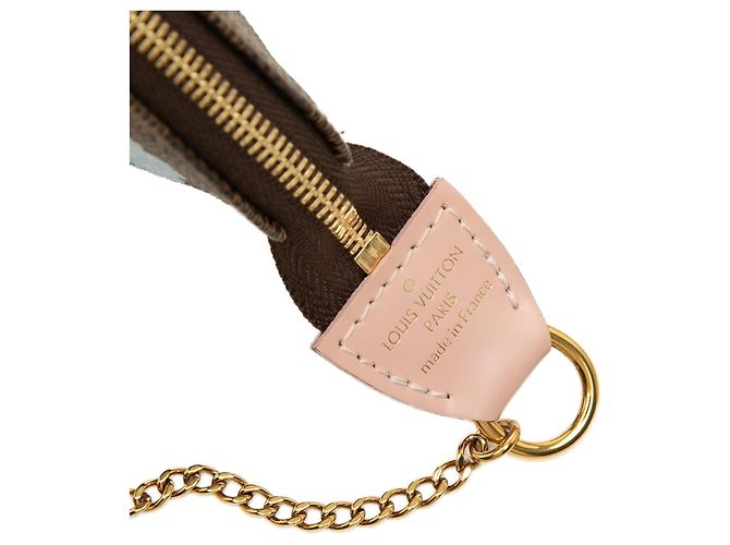 Mini Pochette Accessoires Louis Vuitton Damier Ebene Vivienne Holiday Marrone - vista 5