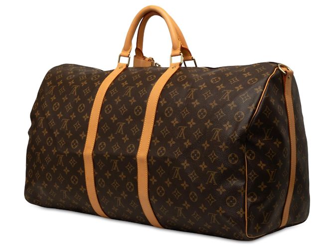 Sac de voyage Louis Vuitton Monogram Keepall Bandouliere 60 Marron - vue 2