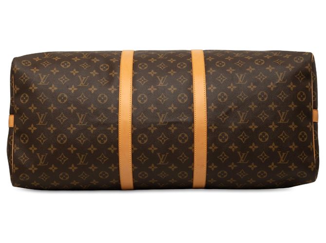 Sac de voyage Louis Vuitton Monogram Keepall Bandouliere 60 Marron - vue 3
