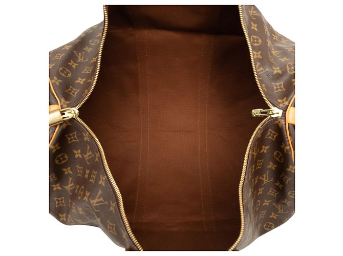 Sac de voyage Louis Vuitton Monogram Keepall Bandouliere 60 Marron - vue 4