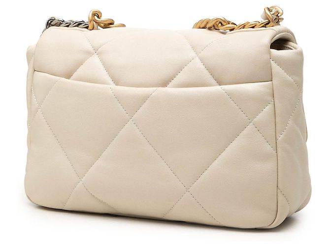Bolso Chanel 19 Flap Medium de piel de cordero marrón Castaño - vista 2