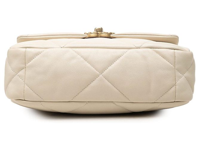 Bolso Chanel 19 Flap Medium de piel de cordero marrón Castaño - vista 3