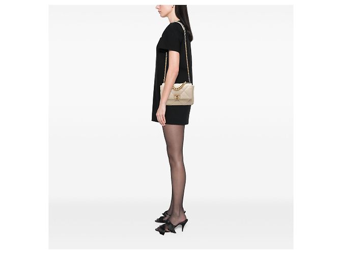 Bolso Chanel 19 Flap Medium de piel de cordero marrón Castaño - vista 6
