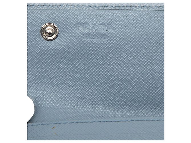 Prada Saffiano Continental Langbrieftasche blau - Ansicht 5
