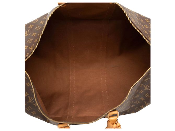 Borsa da viaggio Louis Vuitton Monogram Keepall 60 Marrone - vista 4
