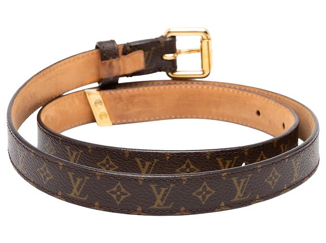 Brown Louis Vuitton Monogram Ellipse Belt - view 3
