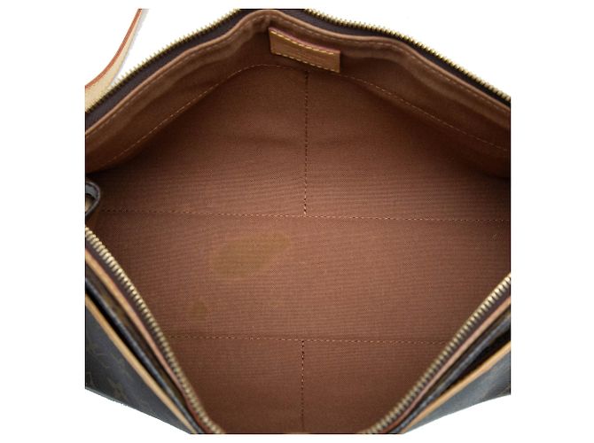 Bolso bandolera largo Louis Vuitton Monogram Popincourt Marrón Castaño - vista 4