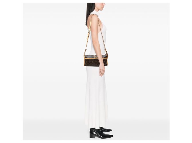 Bolso bandolera largo Louis Vuitton Monogram Popincourt Marrón Castaño - vista 6