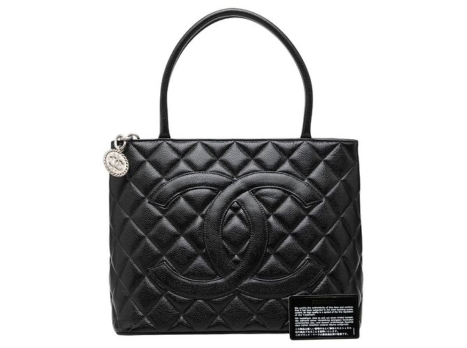 Sac Tote Chanel Caviar Medallion Noir - vue 8