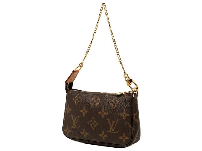 Bolso de mano Louis Vuitton Monogram Mini Pochette Accessoires Marrón Castaño - vista 2
