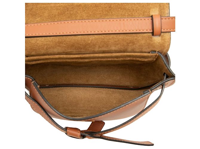 Borsa a tracolla Gate Mini Bicolor LOEWE in tela Anagram e vitello liscio Beige - vista 4