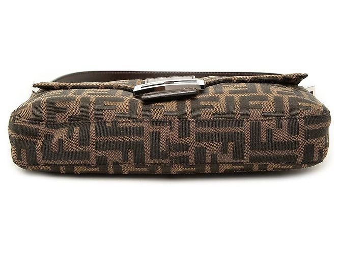 Fendi Zucca Canvas Baguette Schultertasche Braun - Ansicht 3