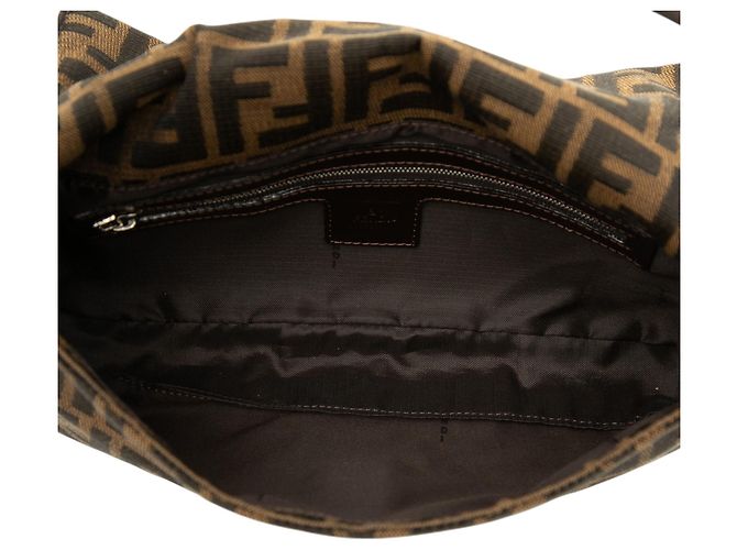 Fendi Zucca Canvas Baguette Schultertasche Braun - Ansicht 4