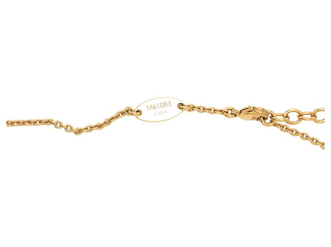 Collier Essential V Louis Vuitton plaqué or Doré - vue 4