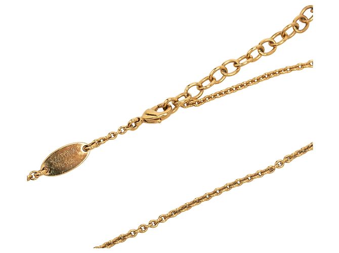 Collier Essential V Louis Vuitton plaqué or Doré - vue 5