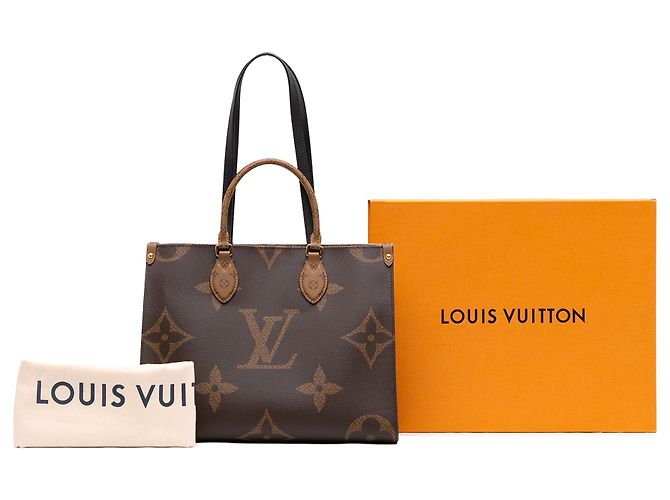 Louis Vuitton Monogram Reverse Giant OnTheGo MM Satchel Tasche Braun - Ansicht 7