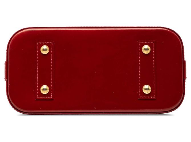 Sac Louis Vuitton Monogram Vernis Alma BB rouge - vue 3