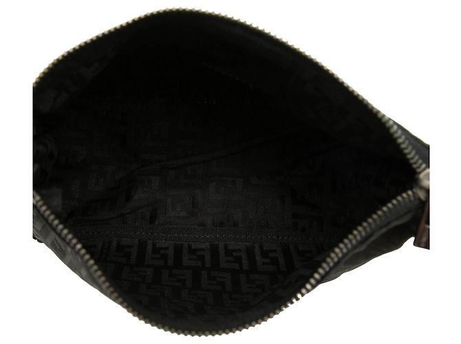 Borsa Fendi Zucchino Canvas nera Grigio - vista 4