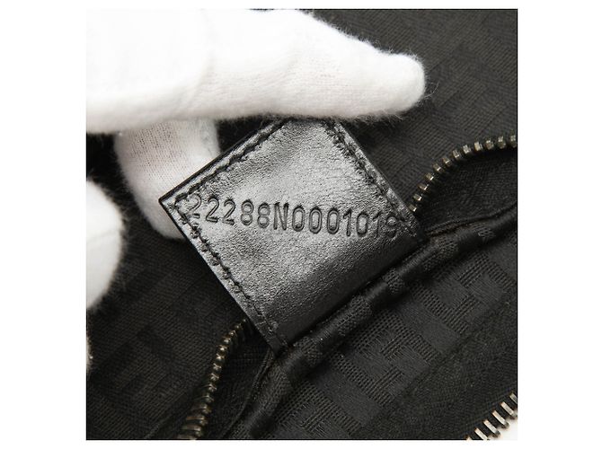 Borsa Fendi Zucchino Canvas nera Grigio - vista 6