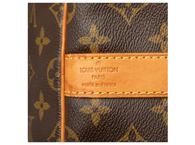 Sac de voyage Louis Vuitton Monogram Keepall Bandouliere 55 Marron - vue 5