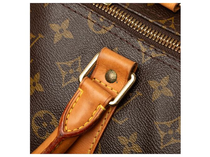 Sac de voyage Louis Vuitton Monogram Keepall Bandouliere 55 Marron - vue 7