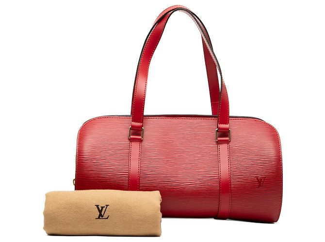 Borsa Louis Vuitton Epi Soufflot rossa Rosso - vista 7